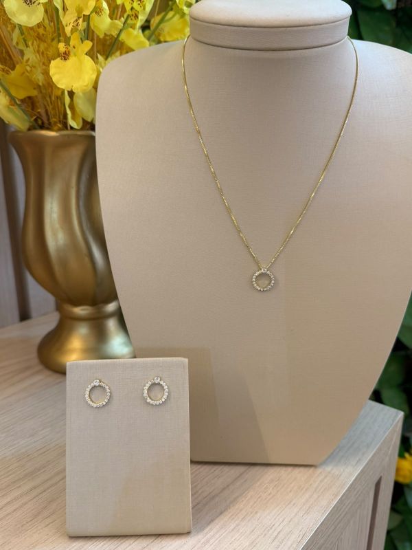 CONJUNTO CIRCULO CRAVEJADO