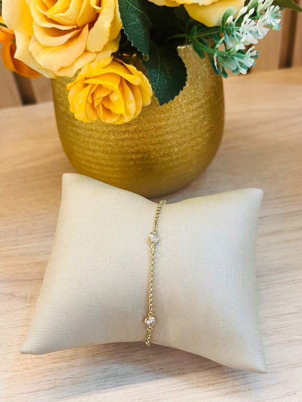 PULSEIRA INFANTIL PEDRAS DE CORAÇÃO