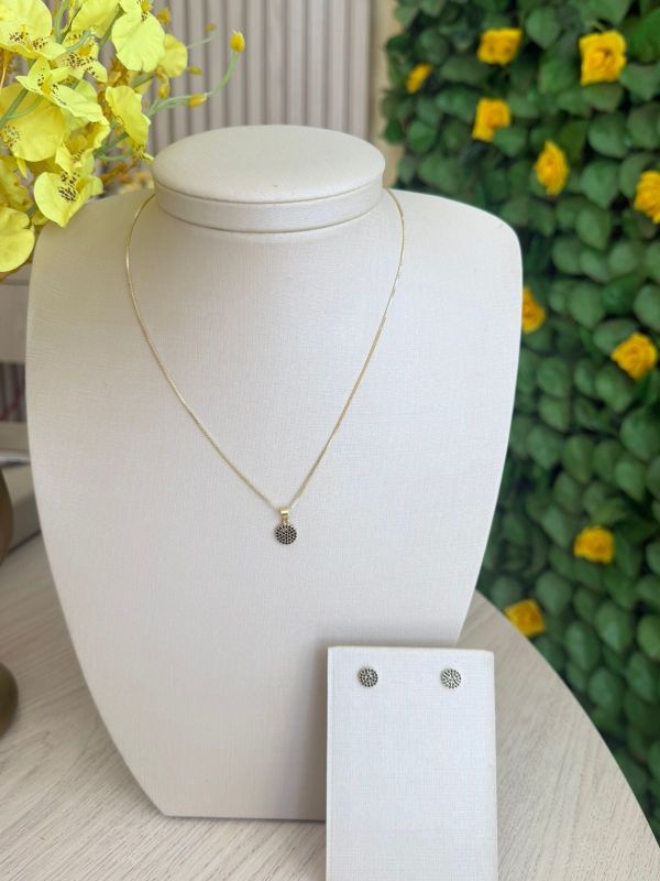 CONJUNTO MINI CIRCULO CRAVEJADO