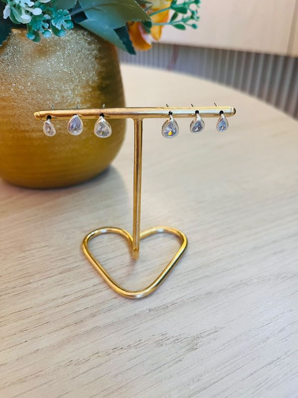 BRINCO TRIO GOTA E ZIRCONIA