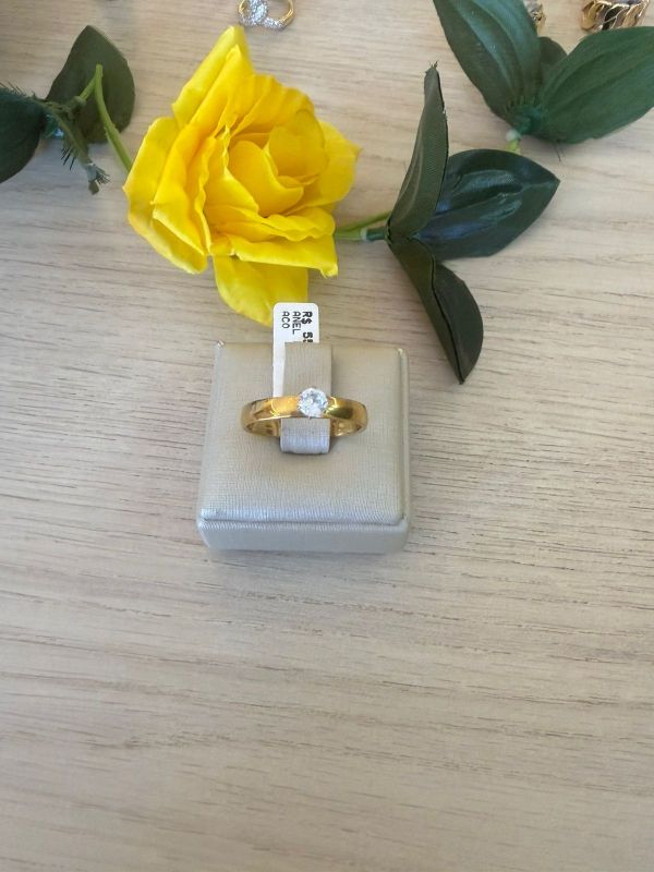 ANEL DOURADO DE AÇO