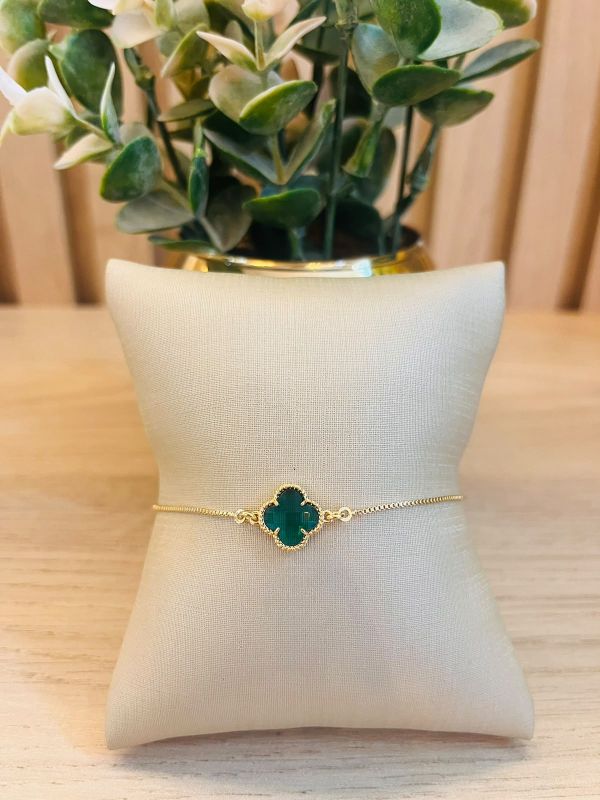PULSEIRA UMA FLOR DA VAN CLIFF VERDE