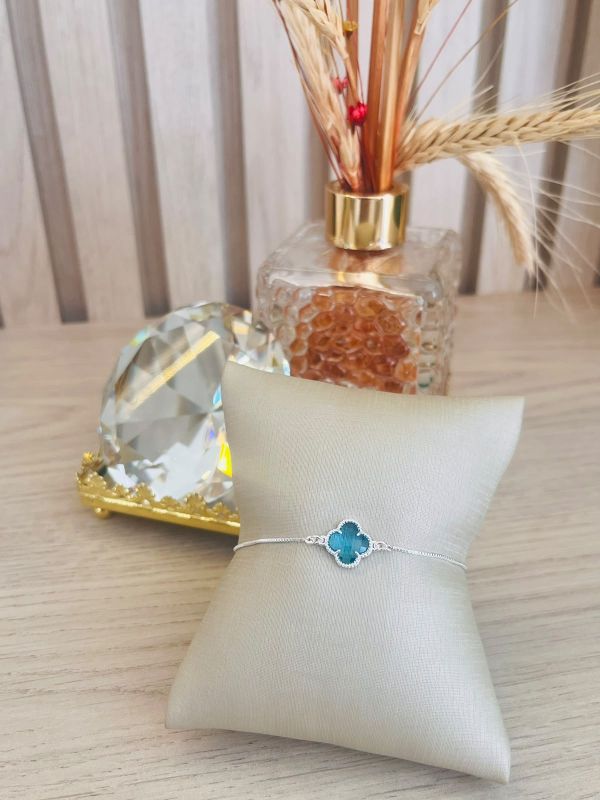 PULSEIRA UMA FLOR DA VAN CLIFF AZUL