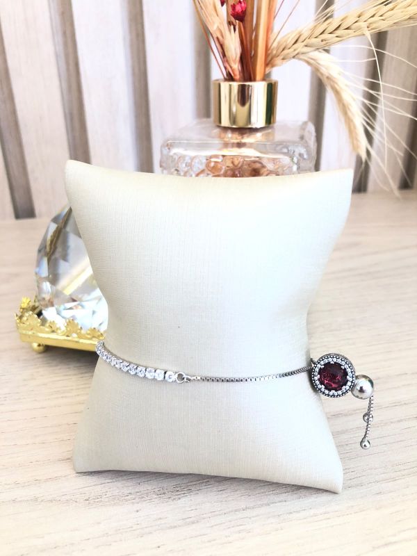 PULSEIRA RIVIERA PRATA PURA COM BERLOQUE
