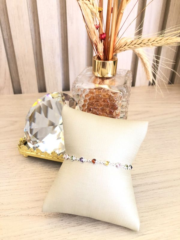 PULSEIRA CORAÇÕES COLORIDOS ZIRCONIA
