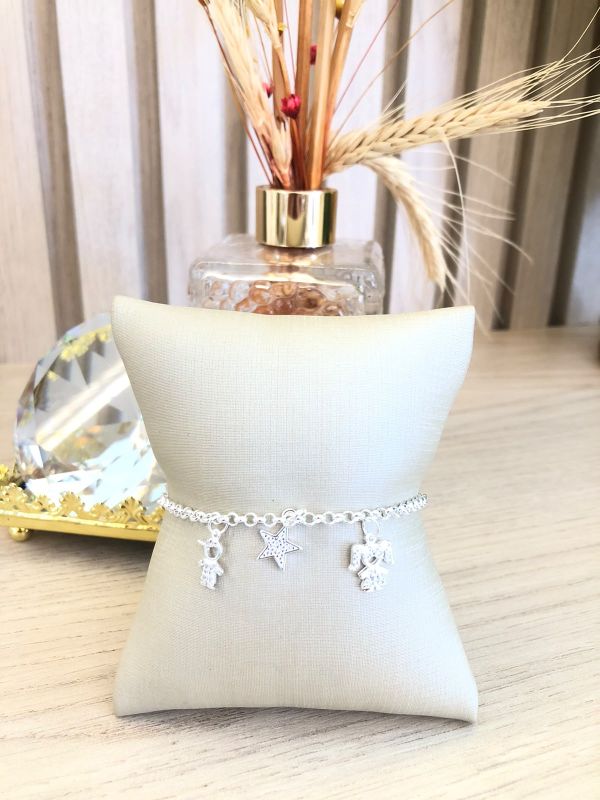 PULSEIRA ESTRELA FILHO E FILHA CRAVEJADO