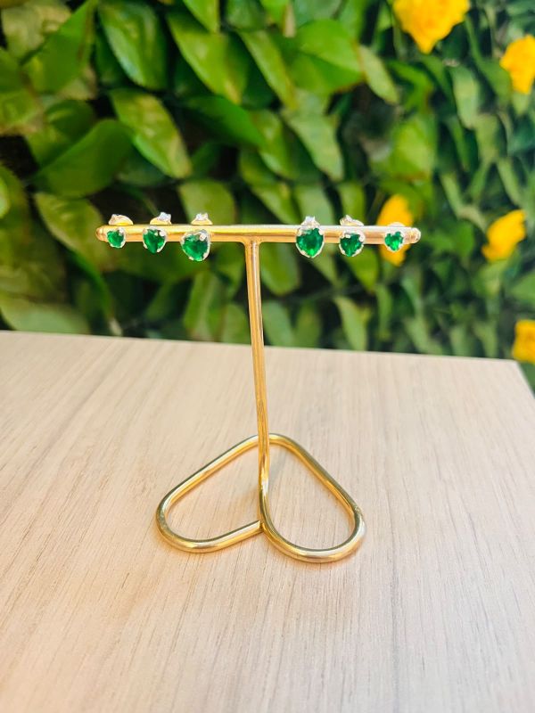 BRINCO TRIO CORAÇÃO VERDE