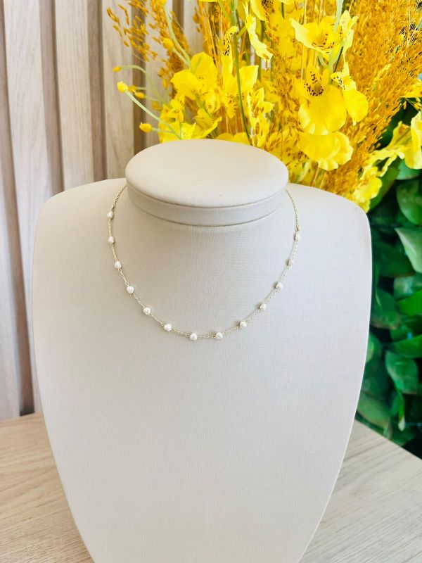 CHOKER PEROLA DE CORAÇÃO
