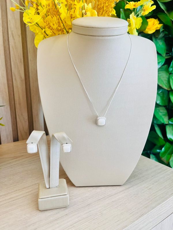 CONJUNTO QUADRADO PEROLA SHELL