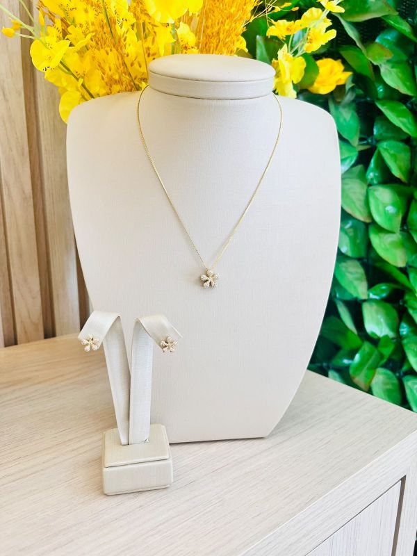 CONJUNTO FLOR CRAVEJADA