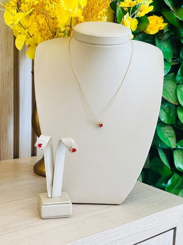 CONJUNTO CORAÇÃO VERMELHO