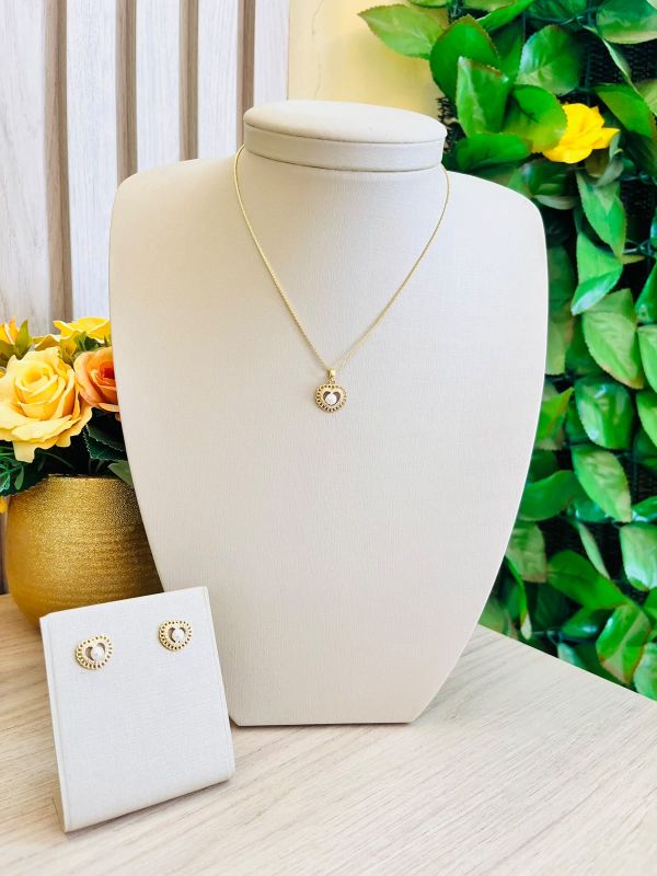 CONJUNTO CORAÇÃOZINHO E PEROLA