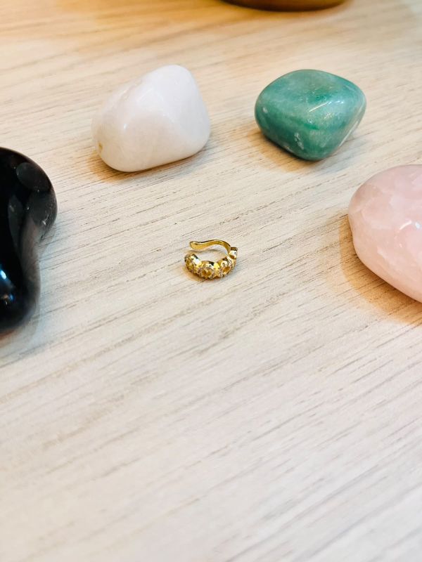 PIERCING FAKE LARGO DETALHES CRAVEJADO