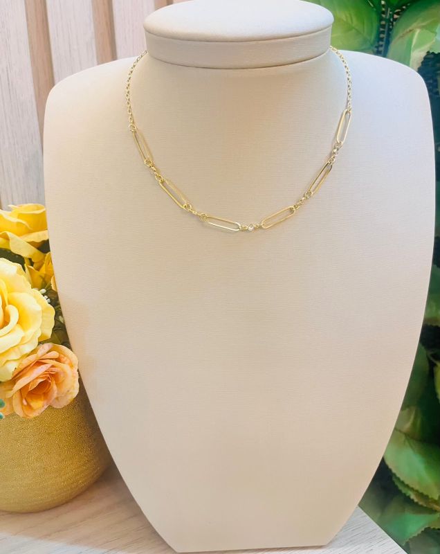 CHOKER ELO ALONGADO E ZIRCONIA