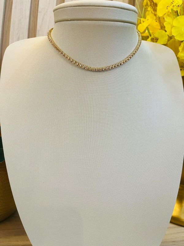CHOKER RIVIERA ZIRCÔNIA CHAMPAGNE