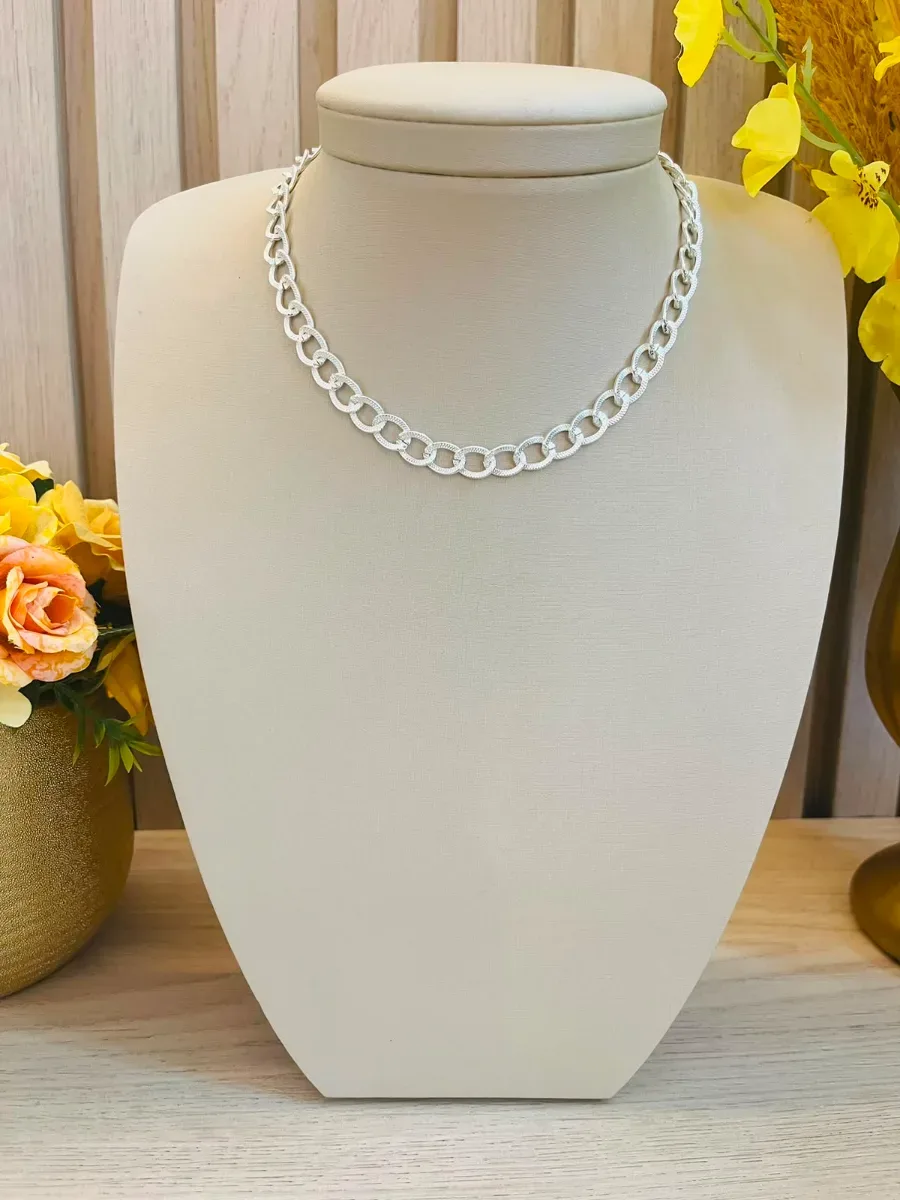 CHOKER ELO REDONDO COM TEXTURA