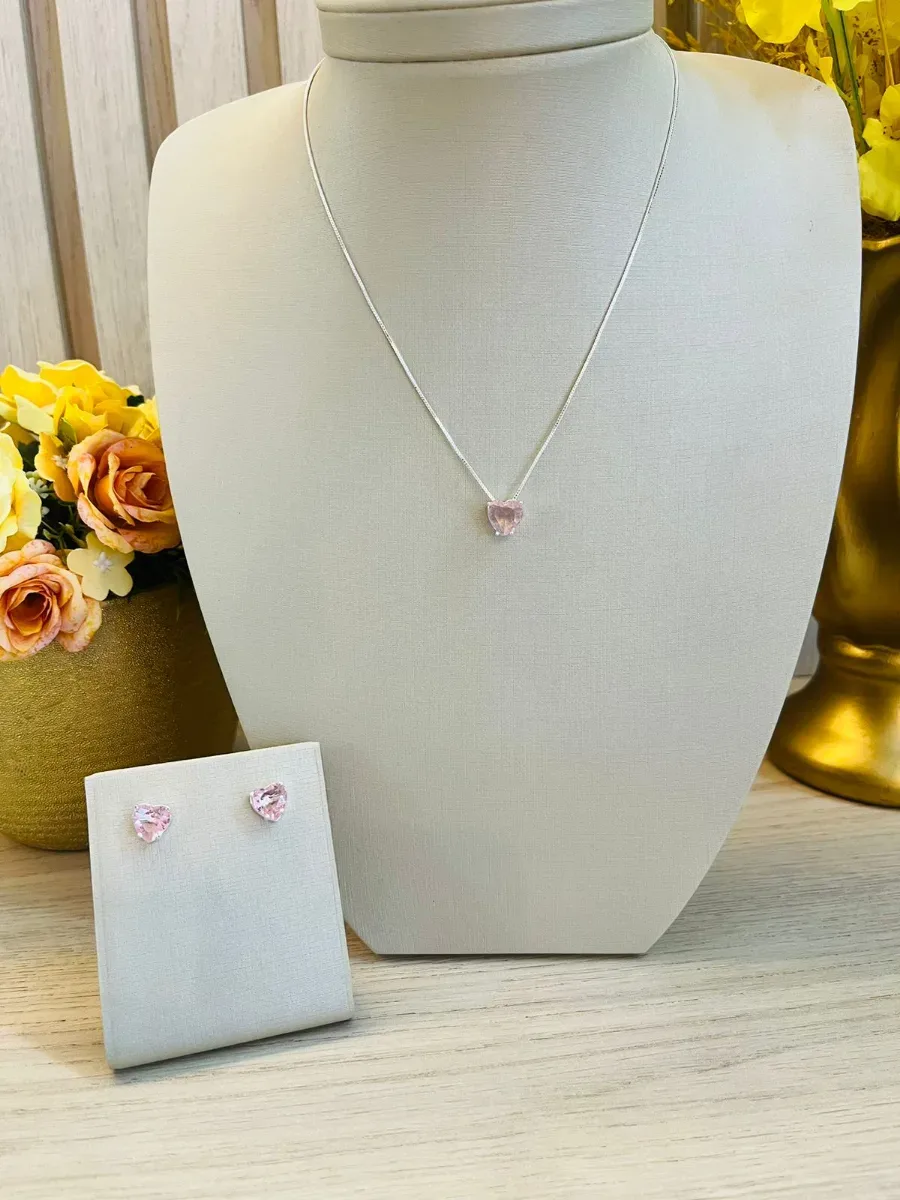CONJUNTO CORAÇÃO ROSA